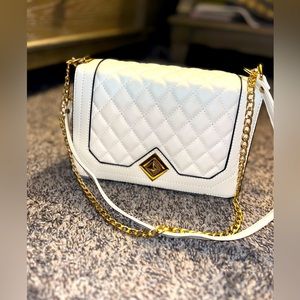 White Quilted Crossbody Bag